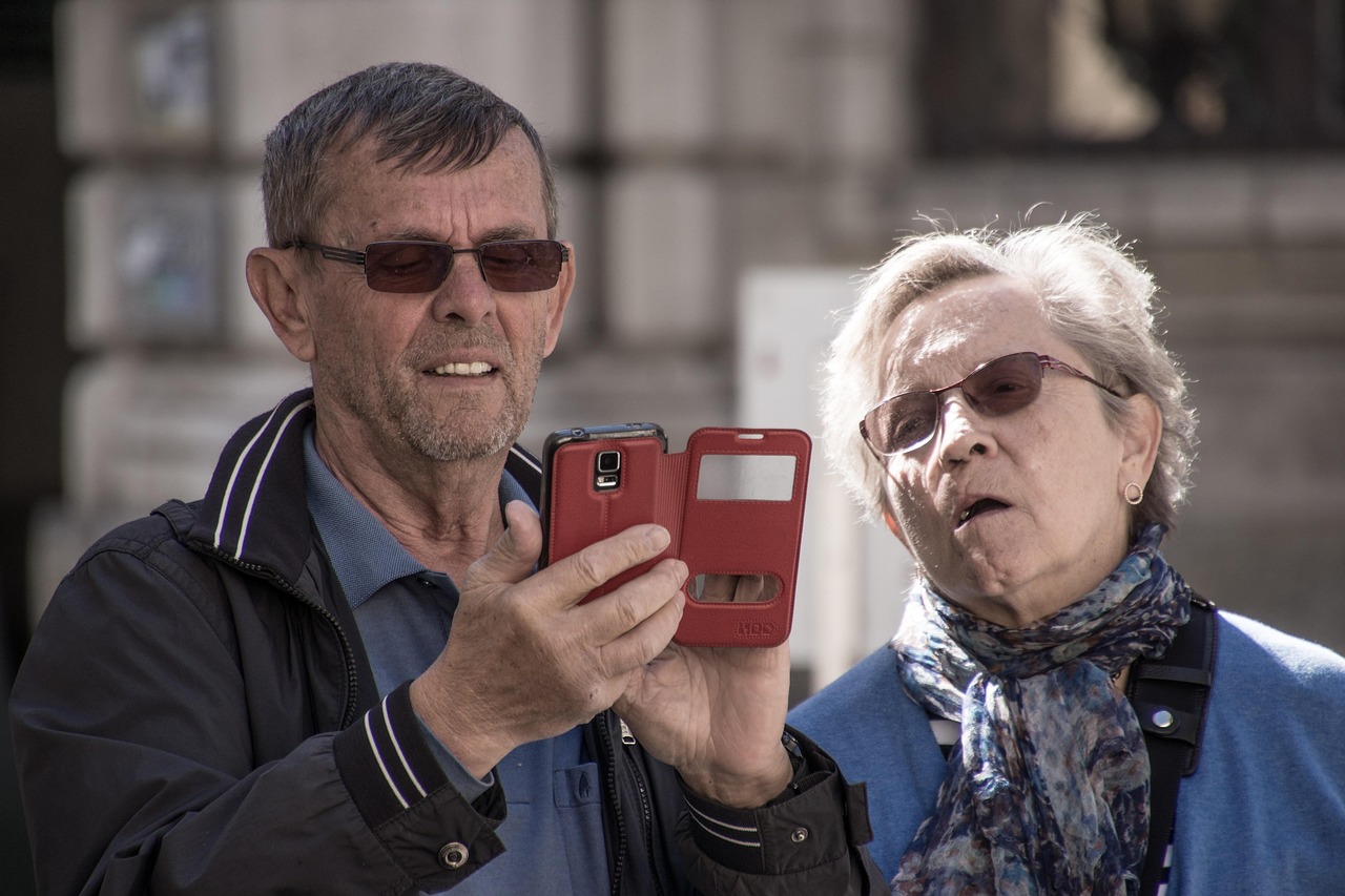 Senior couple at home