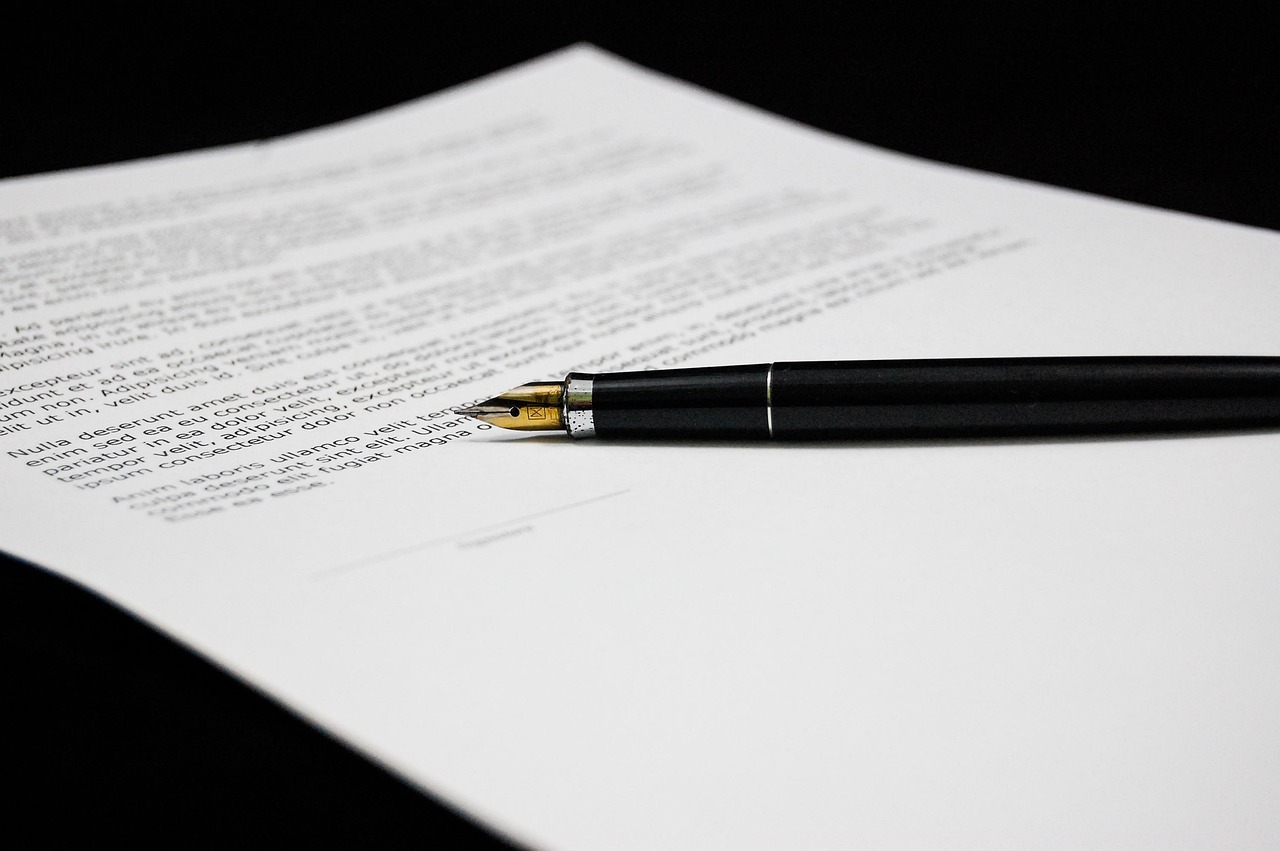 Signing a personal loan agreement